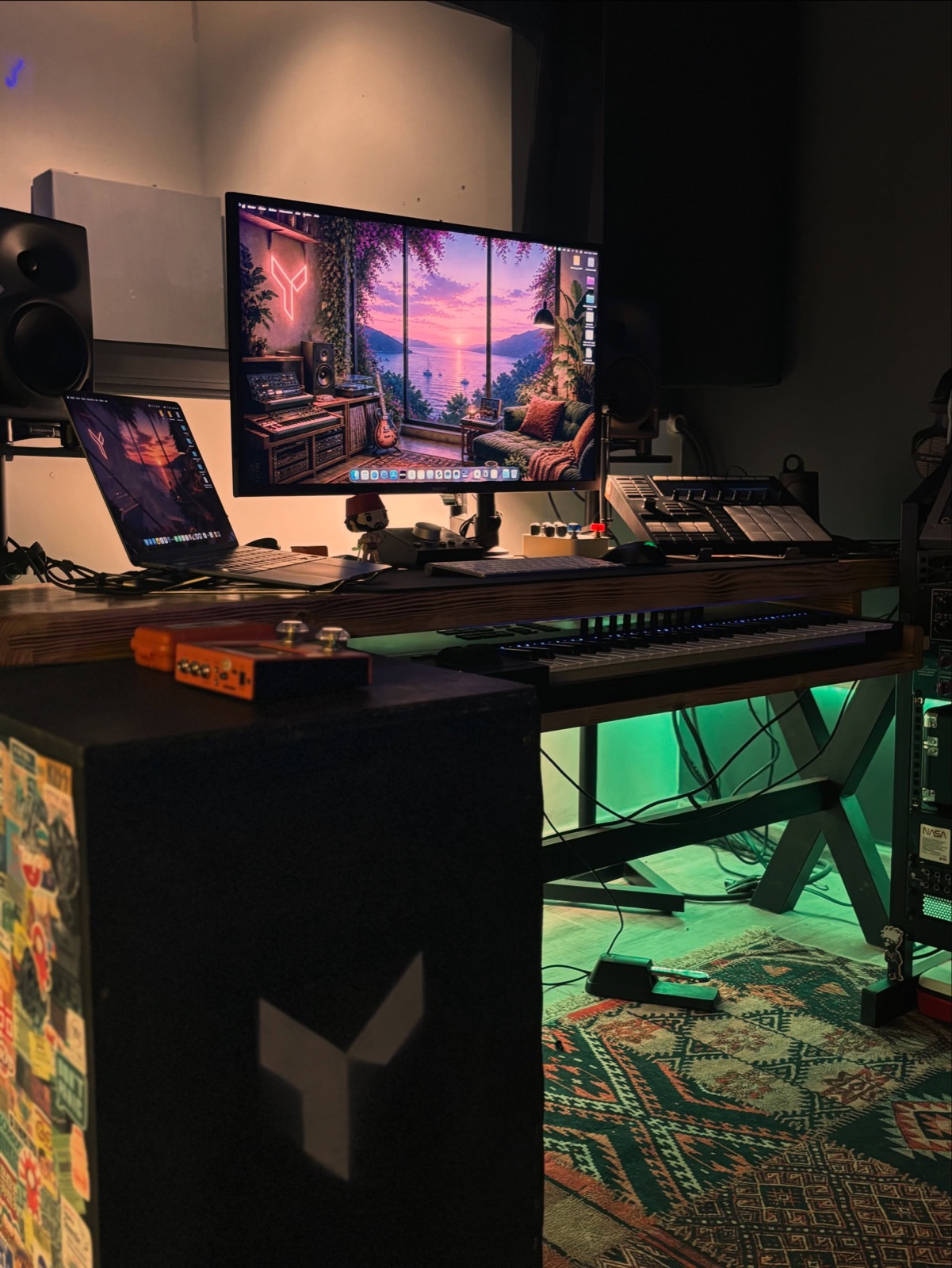 Console de contrôle et patchbay